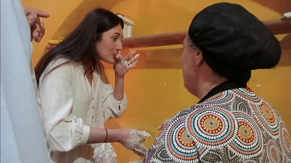Anna got to make fresh bread in Ti Bia Gadelha